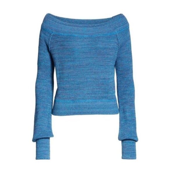 NEW Free People Sugar Rush Off-The-Shoulder sweater - Picture 2 of 9